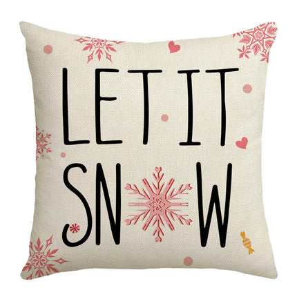 Christmas Decorative Throw Pillow Covers Holiday Square Cushion Covers Outdoor Sofa Home Pillow Cases