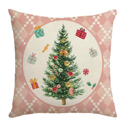 Christmas Decorative Throw Pillow Covers Holiday Square Cushion Covers Outdoor Sofa Home Pillow Cases