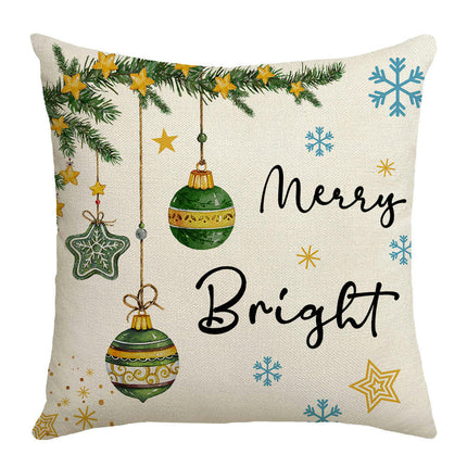 Christmas Snowflakes Decorative Throw Pillow Covers Holiday Cushion Covers Sofa Home Pillow Cases