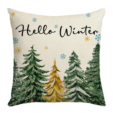 Christmas Snowflakes Decorative Throw Pillow Covers Holiday Cushion Covers Sofa Home Pillow Cases