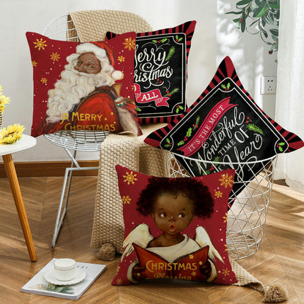 Christmas Decorative Throw Pillow Covers Santa Claus Cushion Covers Sofa Home Pillow Cases