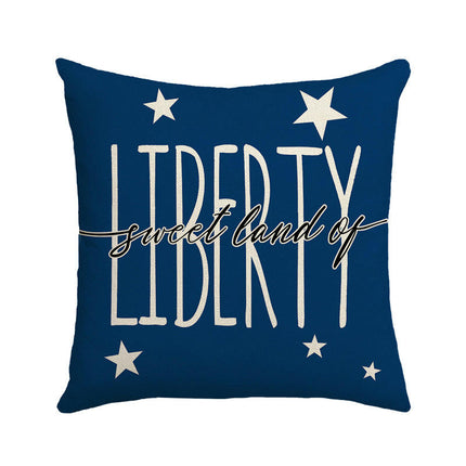 Linen Throw Pillow Covers American Independence Memorial Day Home Decor Pillowcase