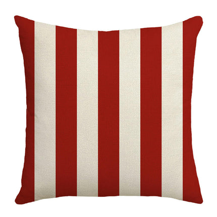 Linen Throw Pillow Covers American Independence Memorial Day Home Decor Pillowcase-A