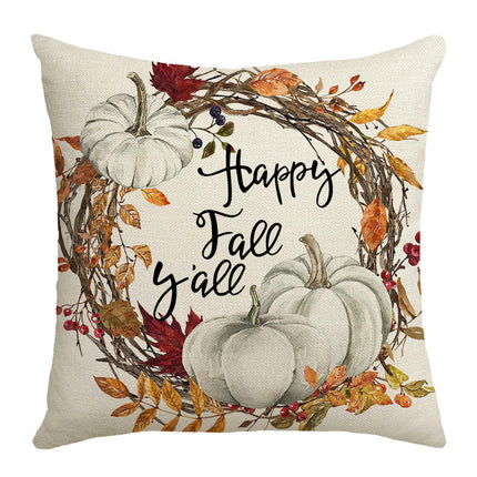 Thanksgiving Fall Throw Pillow Covers Hello Pumpkin Throw Pillows Case Cushion Covers Decor for Home-A