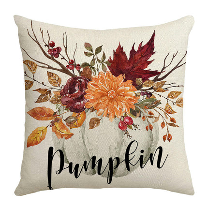 Thanksgiving Fall Throw Pillow Covers Hello Pumpkin Throw Pillows Case Cushion Covers Decor for Home-A