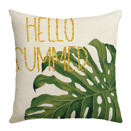 Outdoor Throw Pillow Covers Waterproof Decorative Pillow Case Summer Plants Cushion Cases for Couch