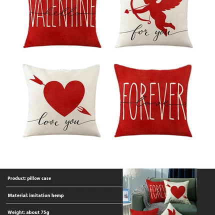 Valentine's Day Throw Pillow Covers Cushion Covers for Couch Sofa Home Decor Outdoor Pillows Covers