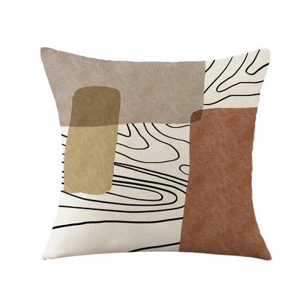 Farmhouse Abstract Decorative Throw Pillow Covers Linen Cushion Covers for Sofa Couch Home Decor