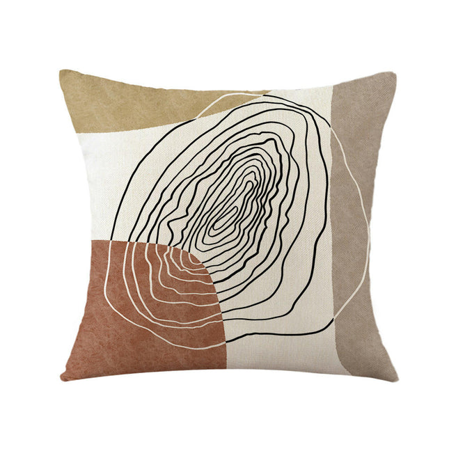 Farmhouse Abstract Decorative Throw Pillow Covers Linen Cushion Covers for Sofa Couch Home Decor