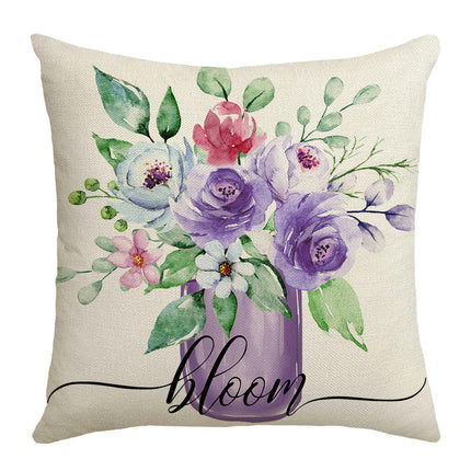 Outdoor Pillow Covers Waterproof, Decorative Throw Pillow Cover with Floral Farmhouse Cushion Cases