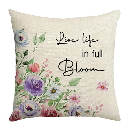 Outdoor Pillow Covers Waterproof, Decorative Throw Pillow Cover with Floral Farmhouse Cushion Cases