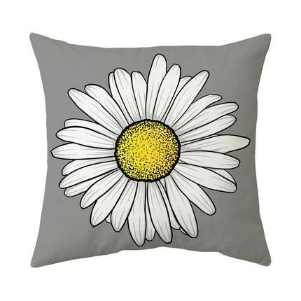 Yellow Throw Pillow Covers Geometric Flowers Pillow Case for Home Living Room Cushion Covers