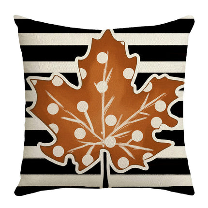 Thanksgiving Throw Pillow Covers Pumpkin Maple Leaf Throw Pillows Case Fall Cushion Covers Decor