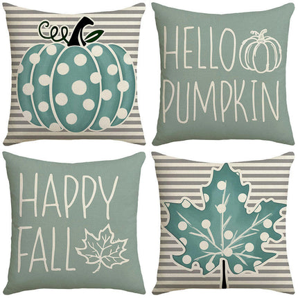 Thanksgiving Throw Pillow Covers Pumpkin Maple Leaf Throw Pillows Case Fall Cushion Covers Decor