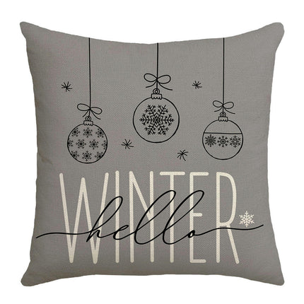 Christmas Throw Pillow Covers Snowflake Cushion Cover Christmas Tree Cushion Cover for Living Room