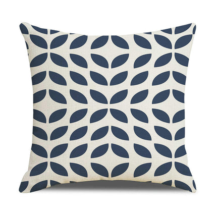 Geometric Linen Cushion Cases Decorative Modern Pattern Soft Square Throw Pillow Covers for Homes