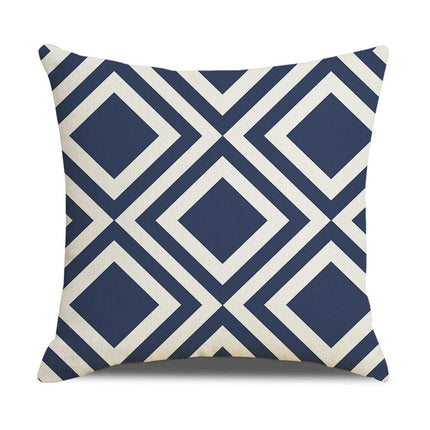 Geometric Linen Cushion Cases Decorative Modern Pattern Soft Square Throw Pillow Covers for Homes