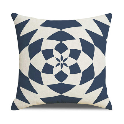 Geometric Linen Cushion Cases Decorative Modern Pattern Soft Square Throw Pillow Covers for Homes