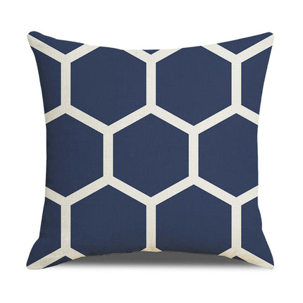 Geometric Linen Cushion Cases Decorative Modern Pattern Soft Square Throw Pillow Covers for Homes