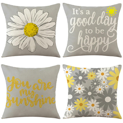 Spring Pillow Covers Daisy Couch Pillow Cases Farmhouse Throw Pillows Spring Decor for Outdoor