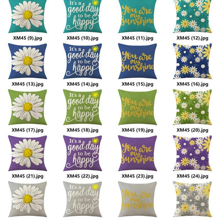 Spring Pillow Covers Daisy Couch Pillow Cases Farmhouse Throw Pillows Spring Decor for Outdoor