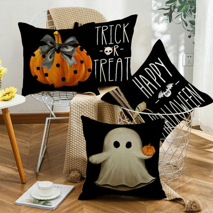 Halloween Decorations Pillow Covers Ghost Throw Pillow Covers Pumpkin Cushion Covers for Sofa