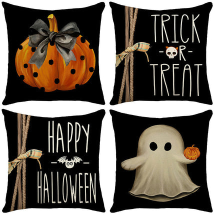 Halloween Decorations Pillow Covers Ghost Throw Pillow Covers Pumpkin Cushion Covers for Sofa