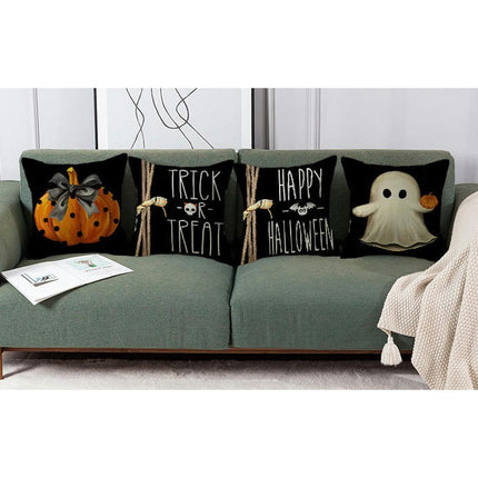 Halloween Decorations Pillow Covers Ghost Throw Pillow Covers Pumpkin Cushion Covers for Sofa