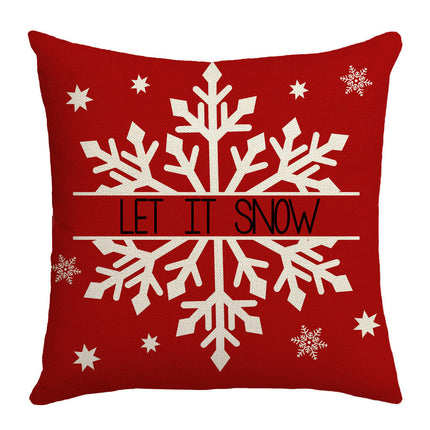 Christmas Decorations Pillow Covers Plaid Pillow Covers Linen Pillow Case for Sofa Couch Holiday Decor