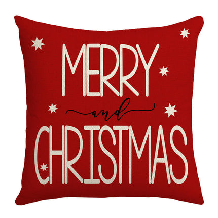 Christmas Decorations Pillow Covers Plaid Pillow Covers Linen Pillow Case for Sofa Couch Holiday Decor