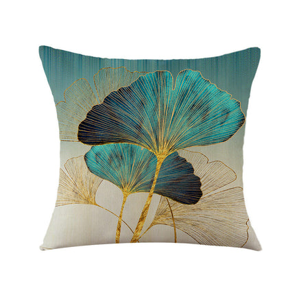 Throw Pillow Cover Green Plant Leaves Pillow Cushion Covers Square Cushion Case for Sofa Living Room Decor