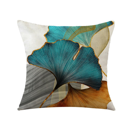 Throw Pillow Cover Green Plant Leaves Pillow Cushion Covers Square Cushion Case for Sofa Living Room Decor