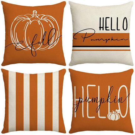 Pumpkin Pillow Covers Thanksgiving Decor Autumn Cushion Covers Outdoor Throw Pillow Covers