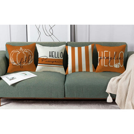 Pumpkin Pillow Covers Thanksgiving Decor Autumn Cushion Covers Outdoor Throw Pillow Covers