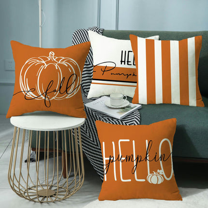 Pumpkin Pillow Covers Thanksgiving Decor Autumn Cushion Covers Outdoor Throw Pillow Covers