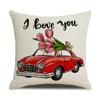 Valentines Day Pillow Covers Red Heart Pillowcase for Valentines Day Throw Pillows Cushion Decorations