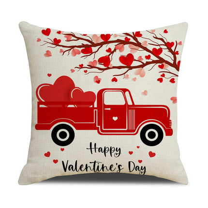 Valentines Day Pillow Covers Red Heart Pillowcase for Valentines Day Throw Pillows Cushion Decorations