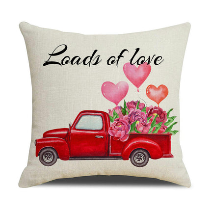 Valentines Day Pillow Covers Red Heart Pillowcase for Valentines Day Throw Pillows Cushion Decorations