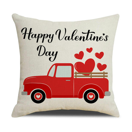 Valentines Day Pillow Covers Red Heart Pillowcase for Valentines Day Throw Pillows Cushion Decorations