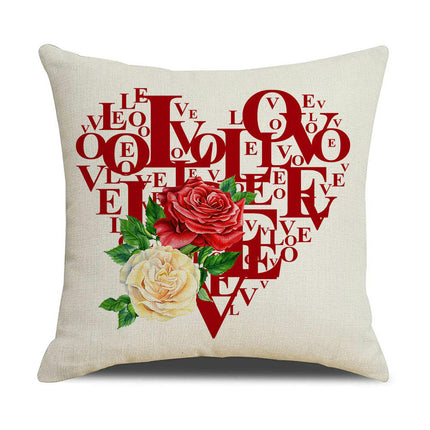 Valentines Day Pillow Covers Red Heart Pillowcase for Valentines Day Throw Pillows Cushion Decorations