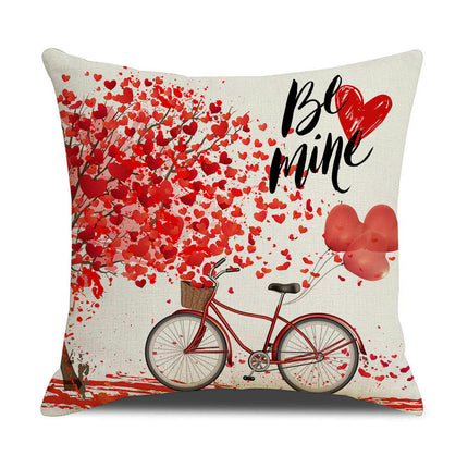 Valentines Day Pillow Covers Red Heart Pillowcase for Valentines Day Throw Pillows Cushion Decorations