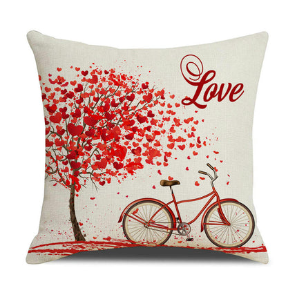 Valentines Day Pillow Covers Red Heart Pillowcase for Valentines Day Throw Pillows Cushion Decorations