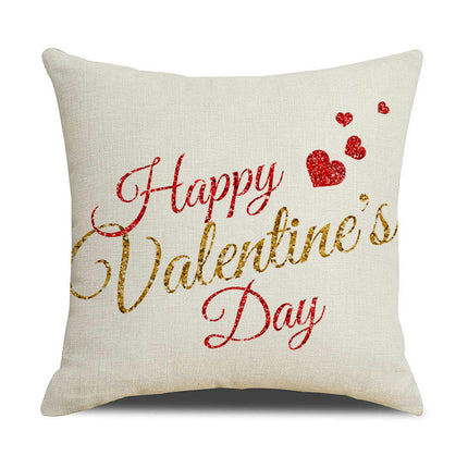 Valentines Day Pillow Covers Red Heart Pillowcase for Valentines Day Throw Pillows Cushion Decorations