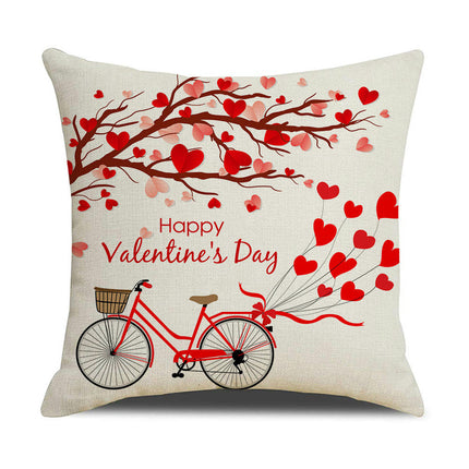 Valentines Day Pillow Covers Red Heart Pillowcase for Valentines Day Throw Pillows Cushion Decorations