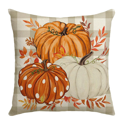 Pumpkin Pillow Covers Thanksgiving Decor Autumn Cushion Covers Outdoor Throw Pillow Covers-A