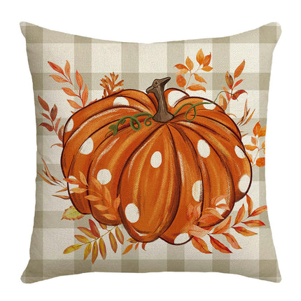 Pumpkin Pillow Covers Thanksgiving Decor Autumn Cushion Covers Outdoor Throw Pillow Covers-A