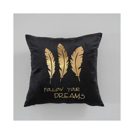 Throw Pillow Covers Gold Leaf Pillow Covers,Gold and White Decorative Cushion Covers for Sofa