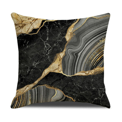 Modern marble texture Throw Pillow Covers Gold Pillow Covers,Decorative Cushion Covers for Sofa