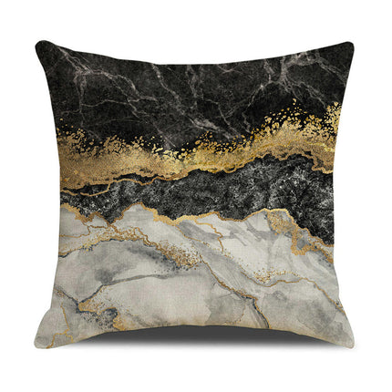 Modern marble texture Throw Pillow Covers Gold Pillow Covers,Decorative Cushion Covers for Sofa