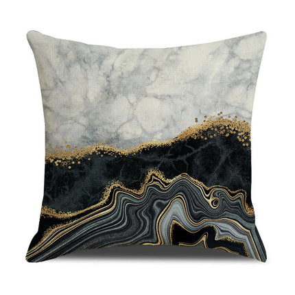 Modern marble texture Throw Pillow Covers Gold Pillow Covers,Decorative Cushion Covers for Sofa